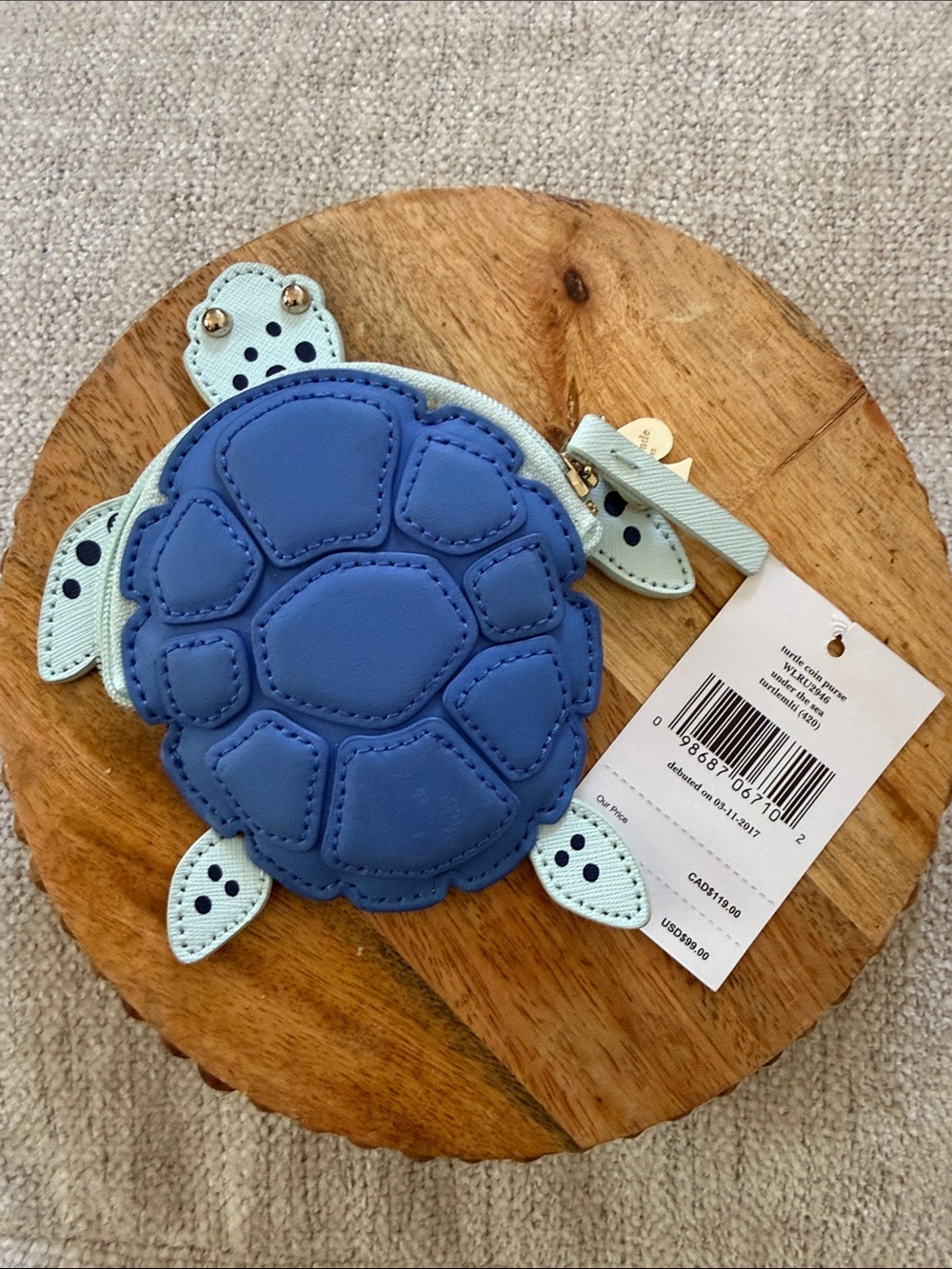 Kate Spade Under the Sea Turtle Coin Purse